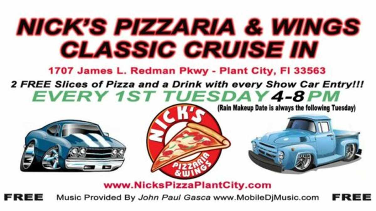 Nicks Pizzeria & Wings Classic Cruise In