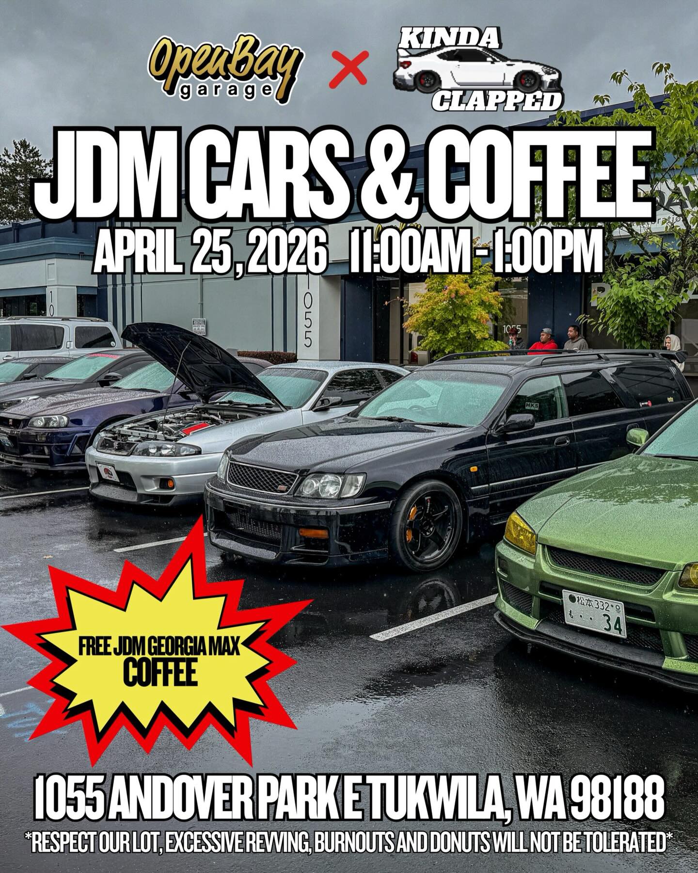 Openbay Garage x Kinda Clapped — JDM Cars & Coffee