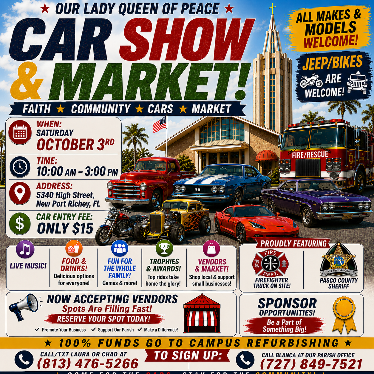 Our Lady Queen of Peace Car Show & Market