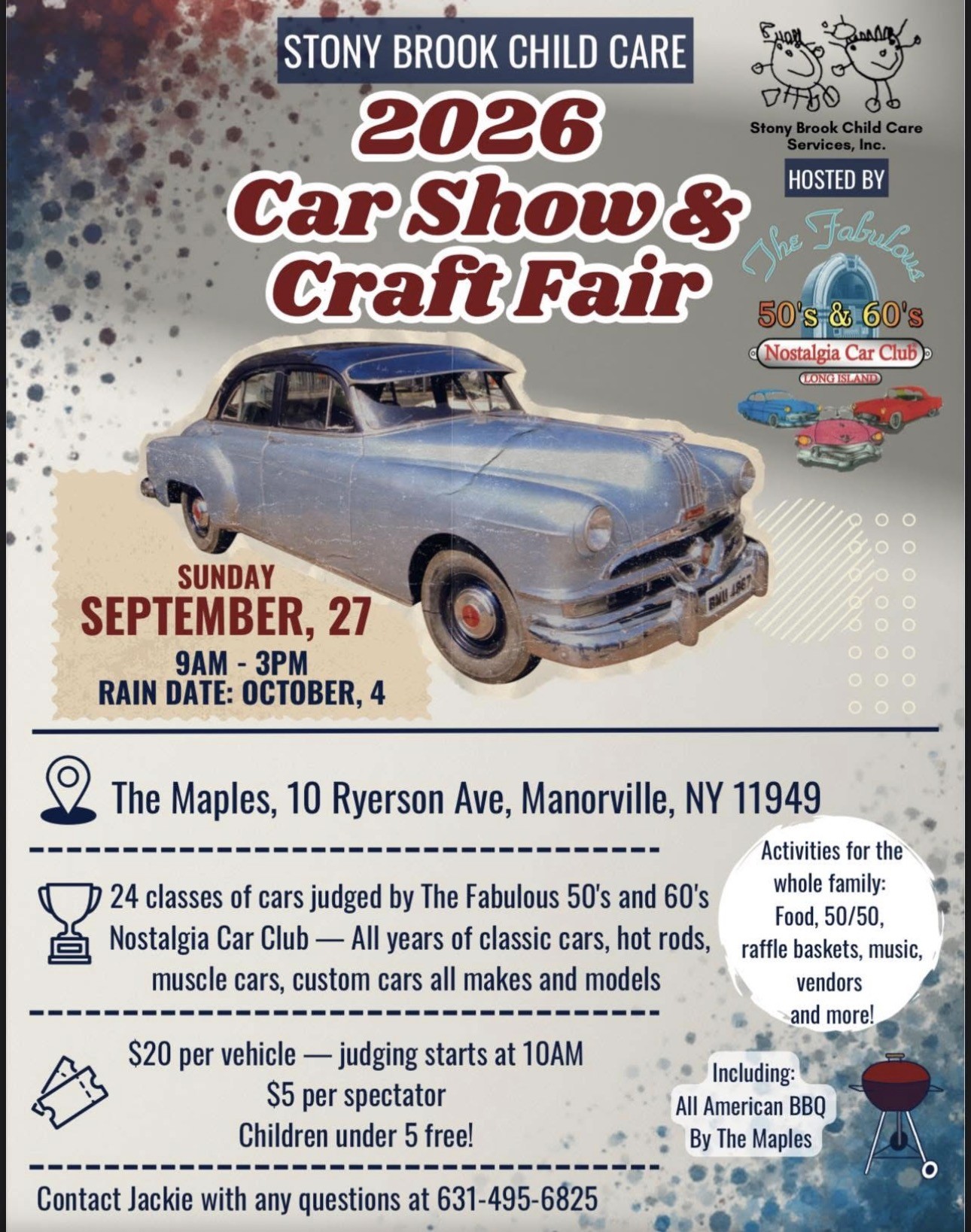 Stony Brook Child Care 2026 Car Show & Craft Fair