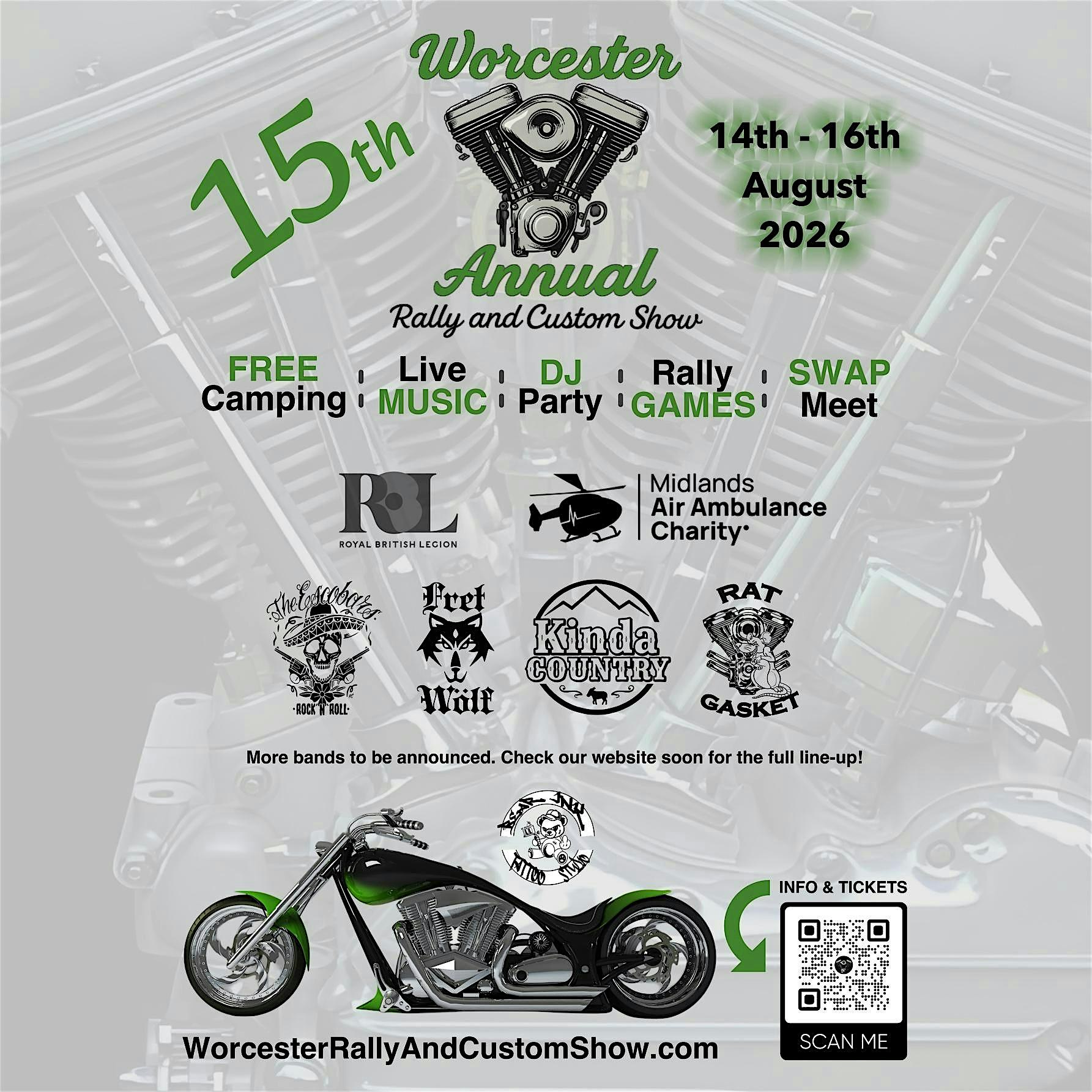 Worcester Rally & Custom Show: 14th-16th August 2026
