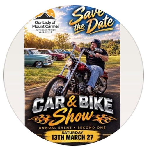 Our Lady of Mt Carmel Car and Bike Show logo