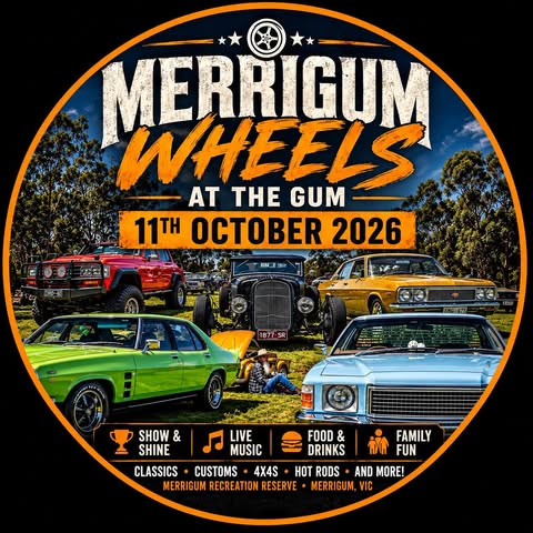 Merrigum Wheels At The Gum logo