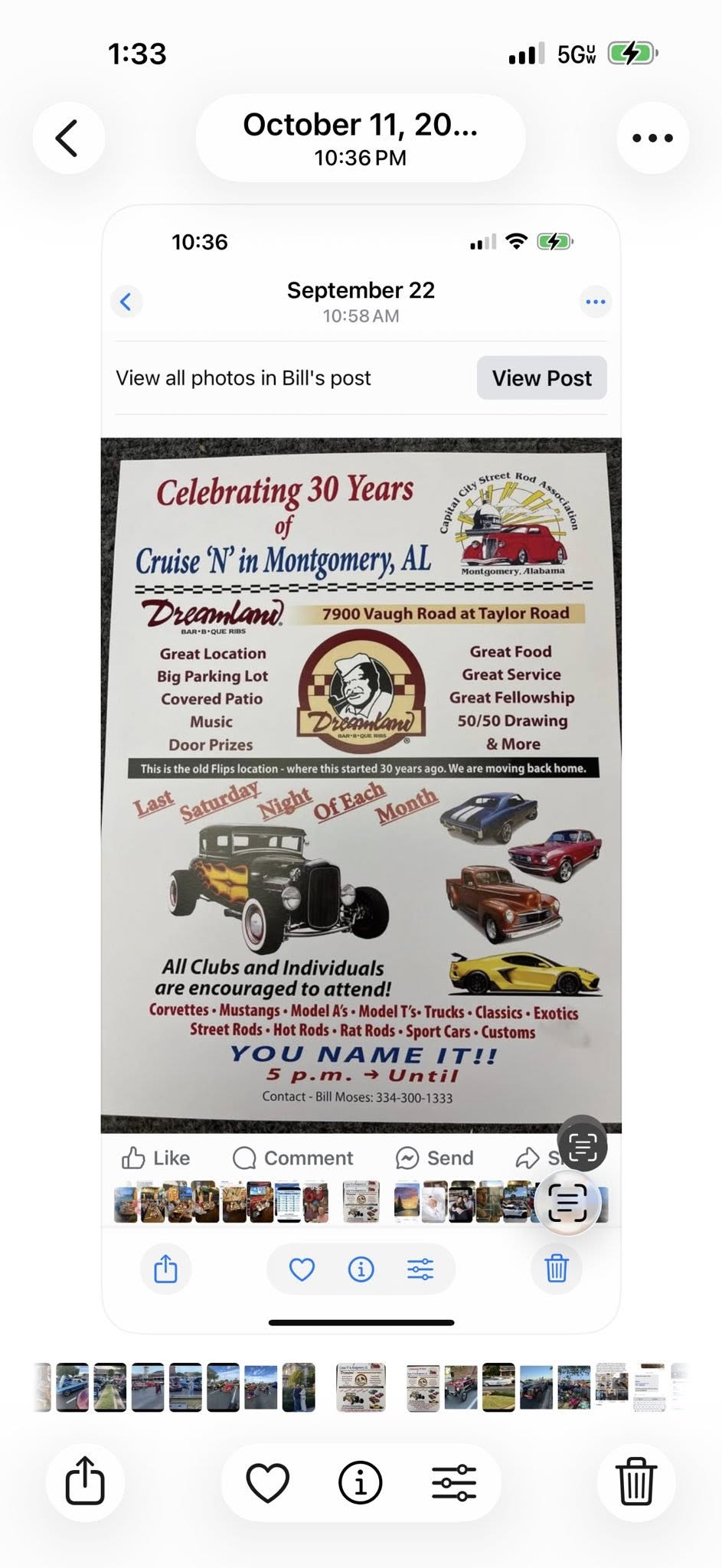 Celebrating 30 Years of Cruise 'N' in Montgomery, AL flyer