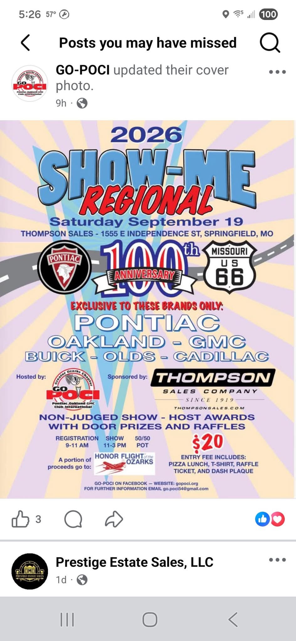 2026 SHOW-ME REGIONAL flyer