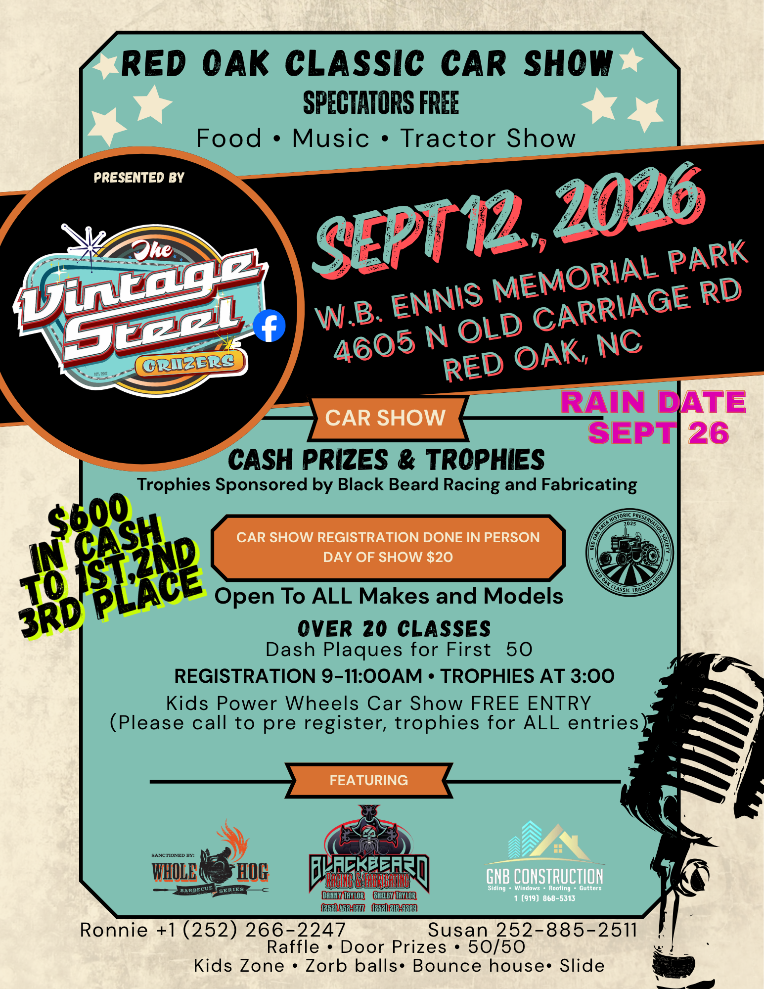 Red Oak Classic Car Show flyer