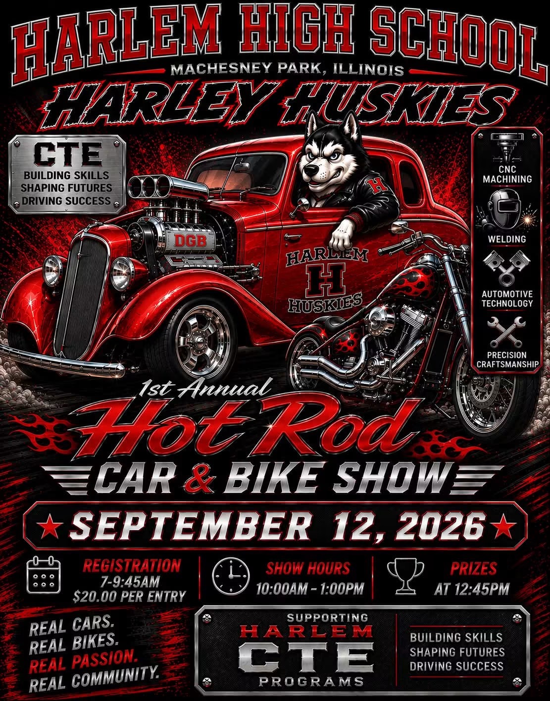 1st Annual Hot Rod Car & Bike Show flyer