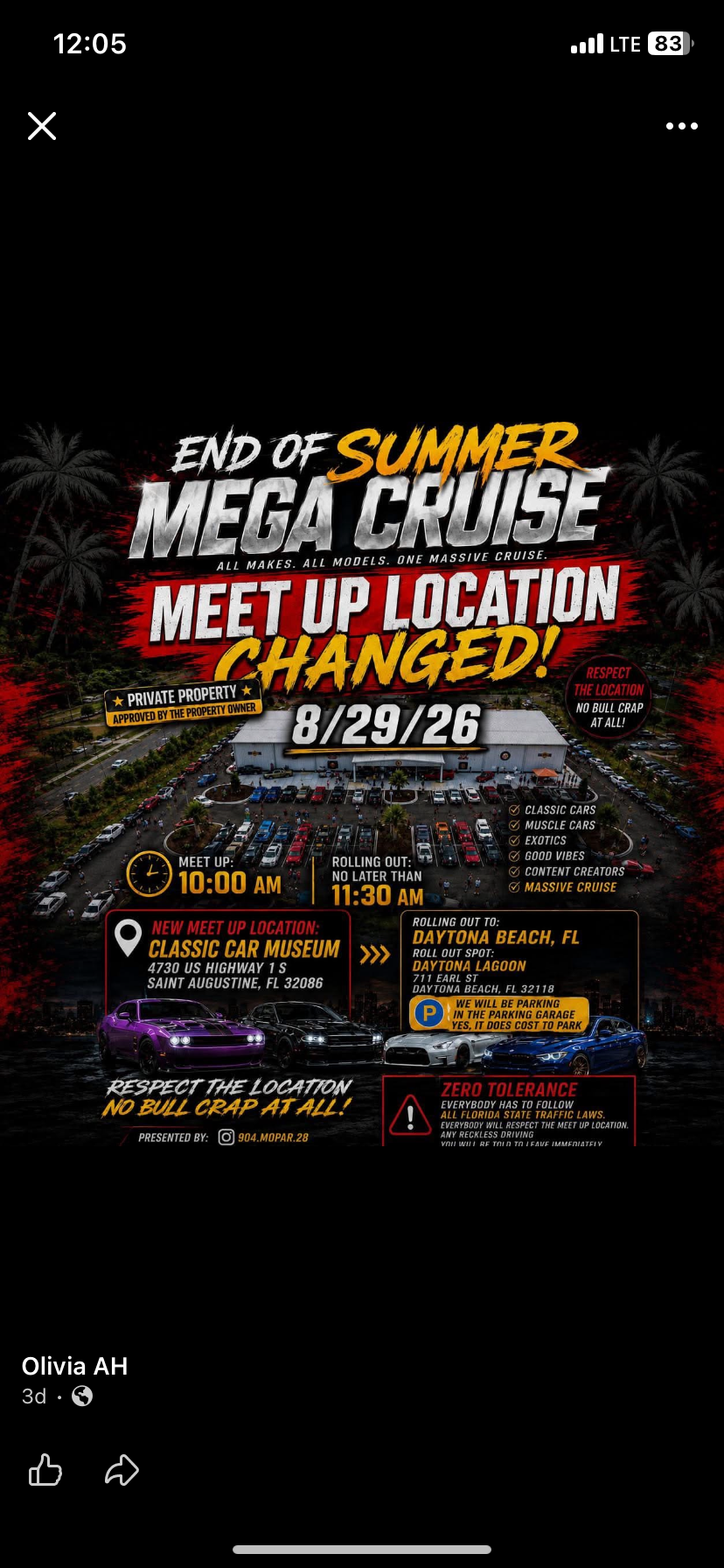 End of Summer Mega Cruise flyer