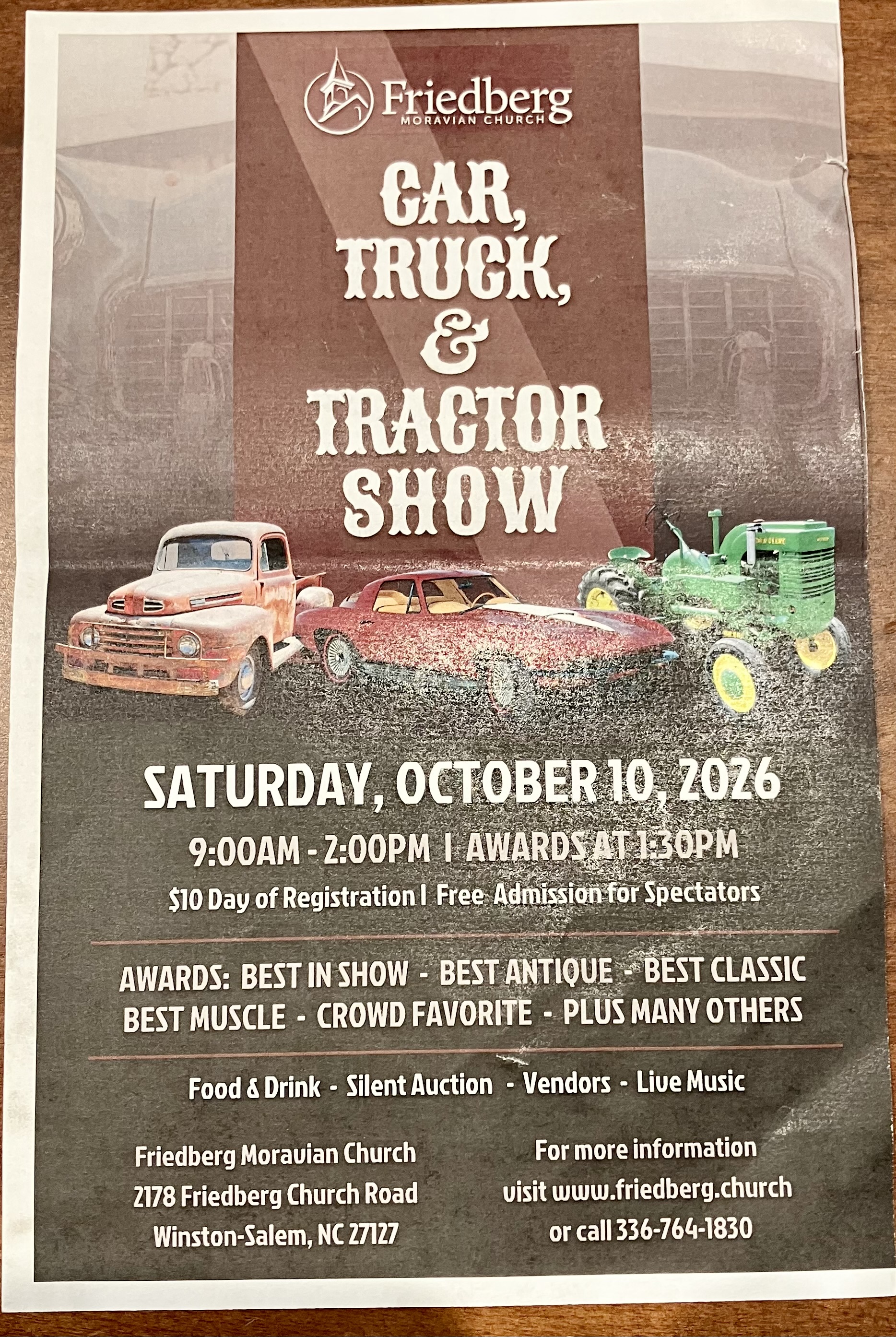 Flyer for Car, Truck, & Tractor Show
