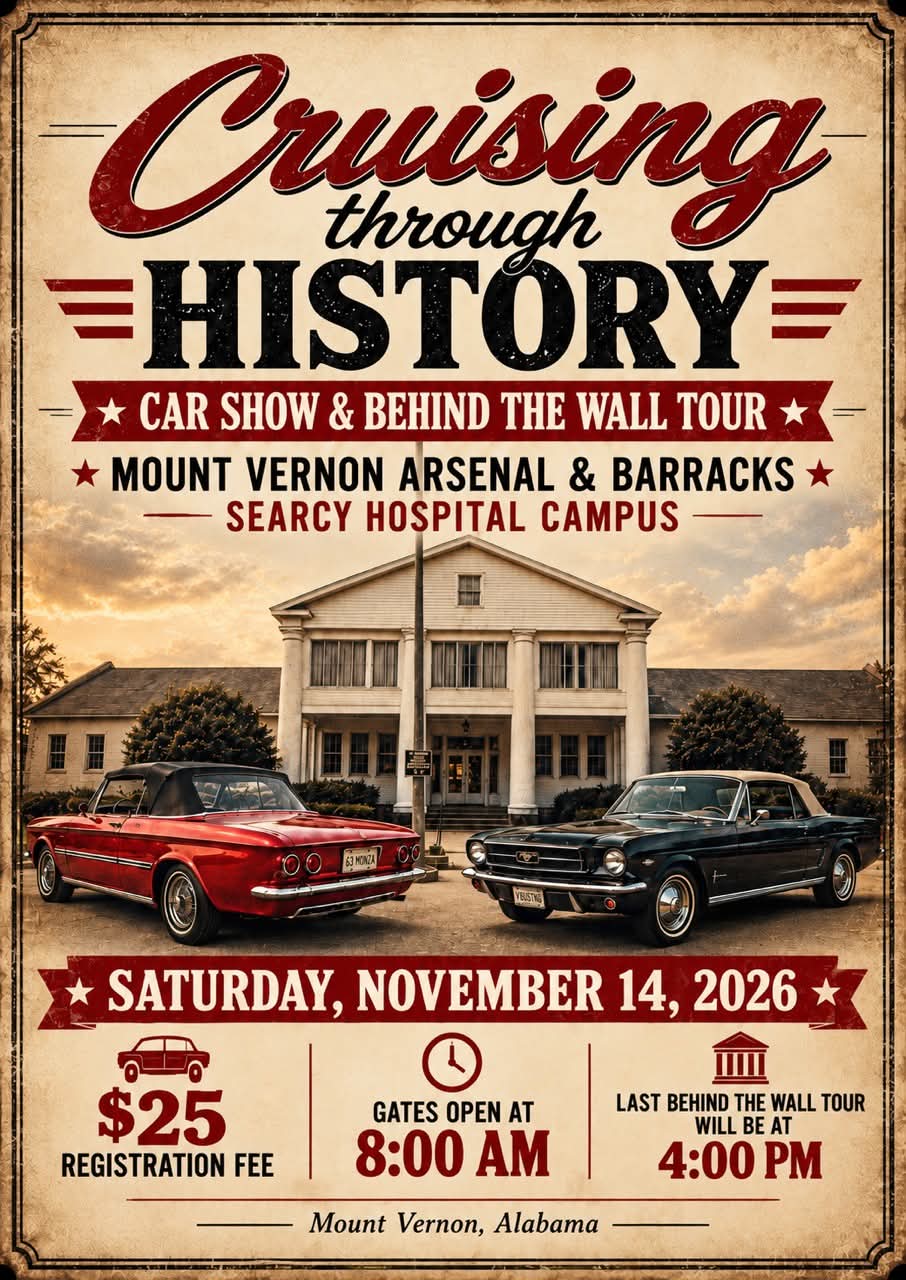 Flyer for Cruising through History Car Show & Behind the Wall Tour