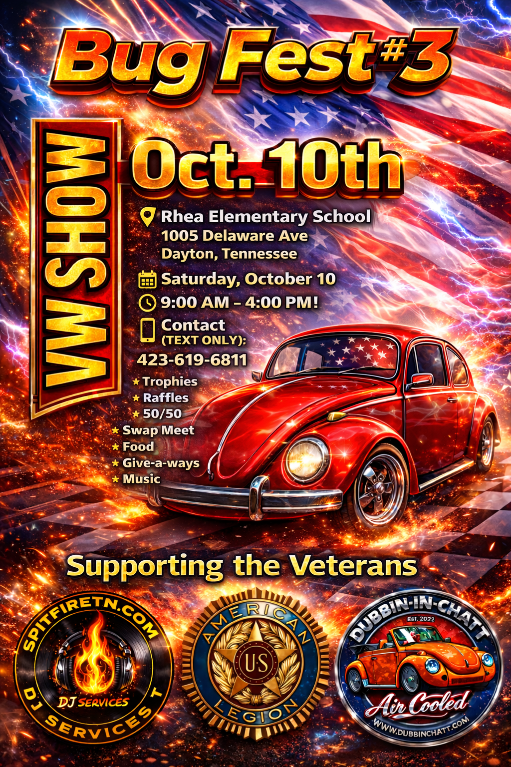 Flyer for Bug Fest #3 VW Show