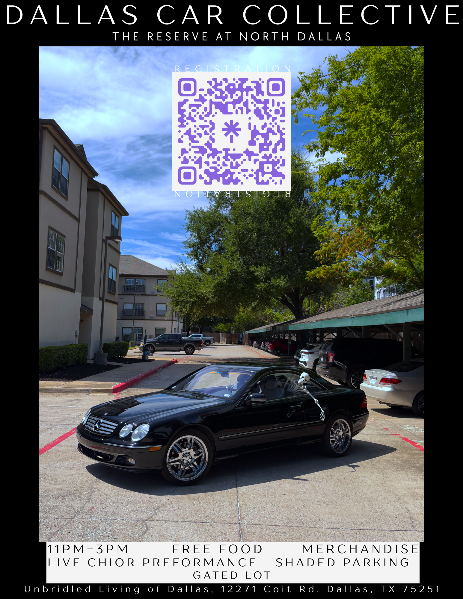 Flyer for Dallas Car Collective x Unbridled Living: 10/24 Autumn Autos
