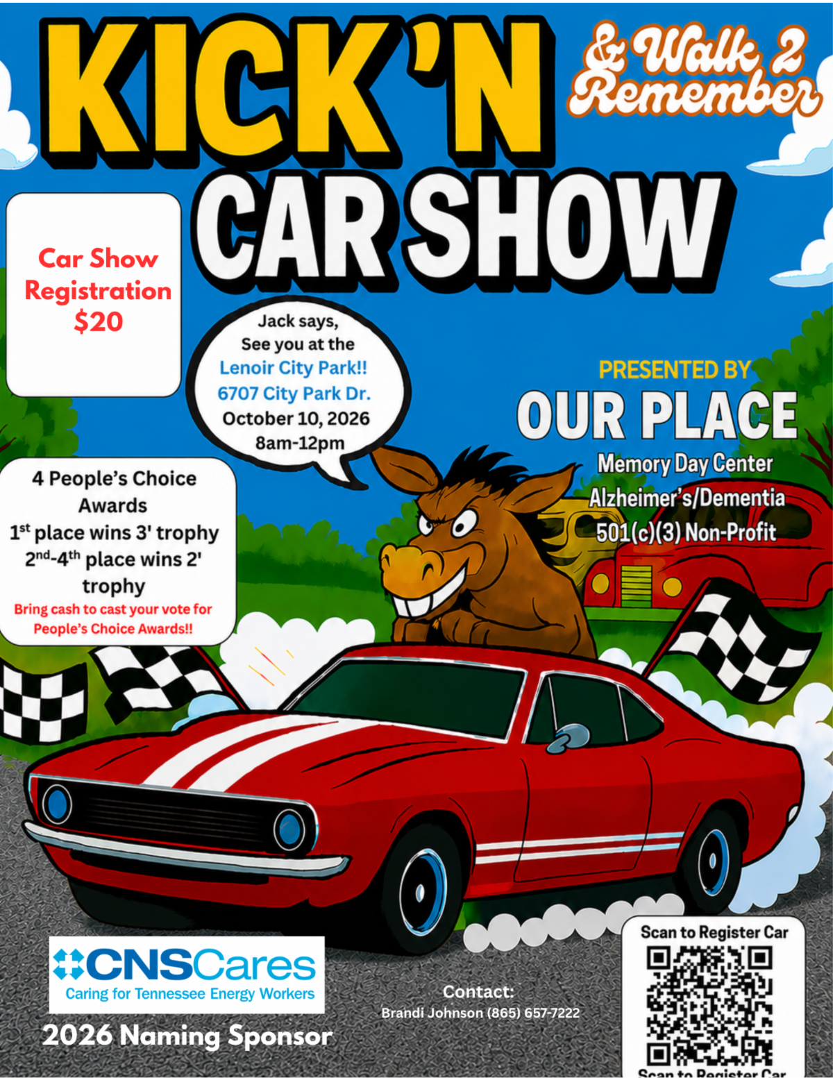 Flyer for KICK'N & Walk 2 Remember CAR SHOW