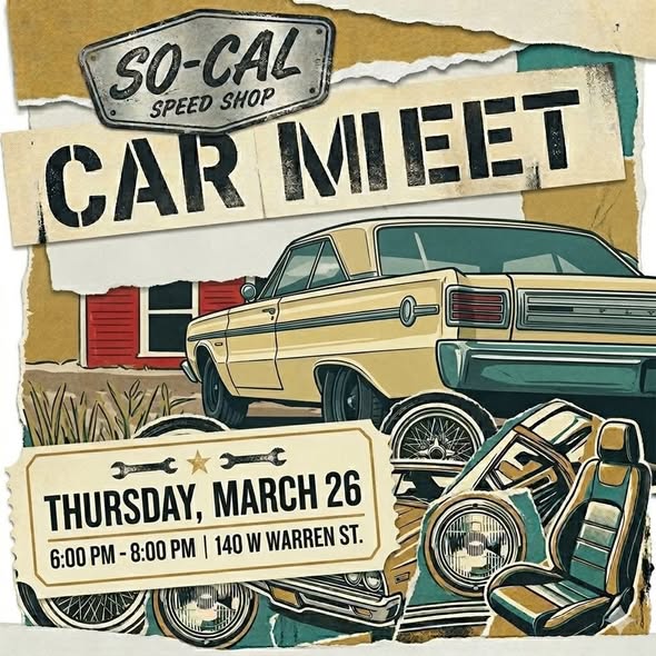 Flyer for SO-CAL Speed Shop Car Meet