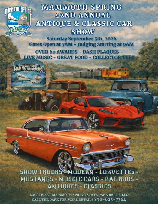 Mammoth Spring 42nd Annual Antique & Classic Car Show flyer