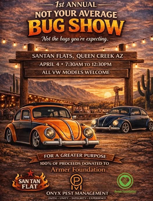 Flyer for 1st Annual Not Your Average Bug Show