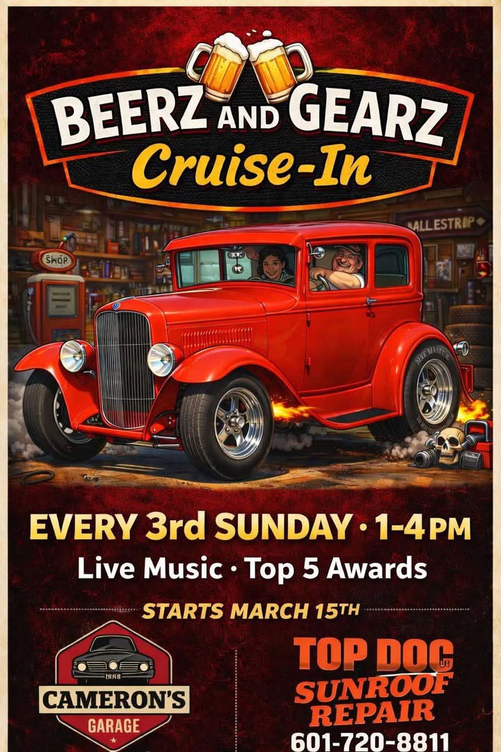 Flyer for Beerz and Gearz Cruise-In