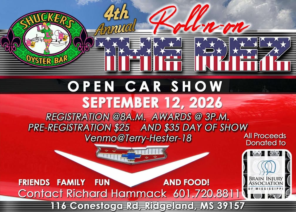 4th Annual Rollin' in the Prez Open Car Show flyer