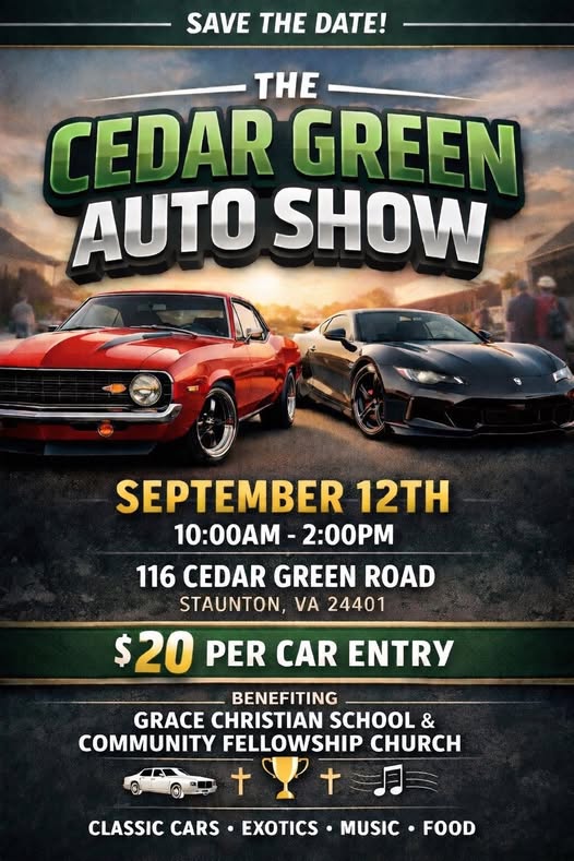 The Cedar Green Auto Show flyer