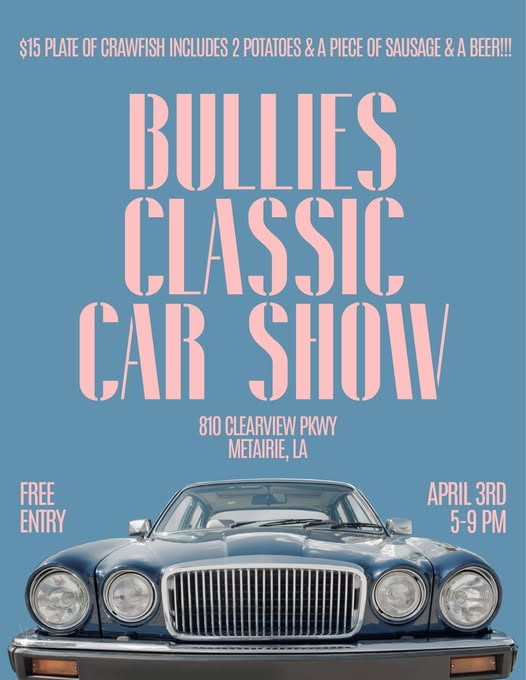 Flyer for Bullies Classic Car Show
