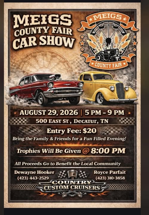 MEIGS COUNTY FAIR CAR SHOW flyer