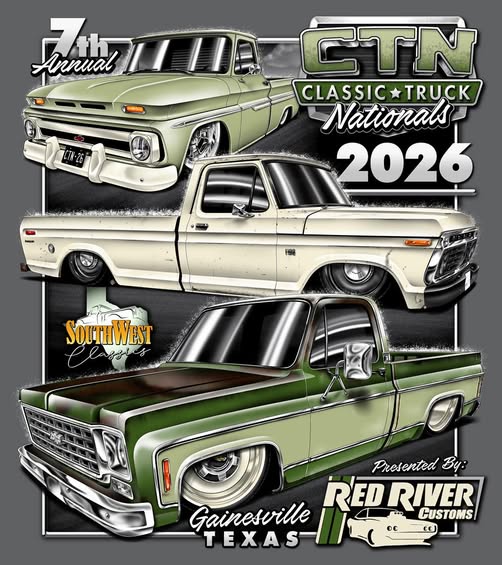 Flyer for 7th Annual GTN Classic Truck Nationals 2026