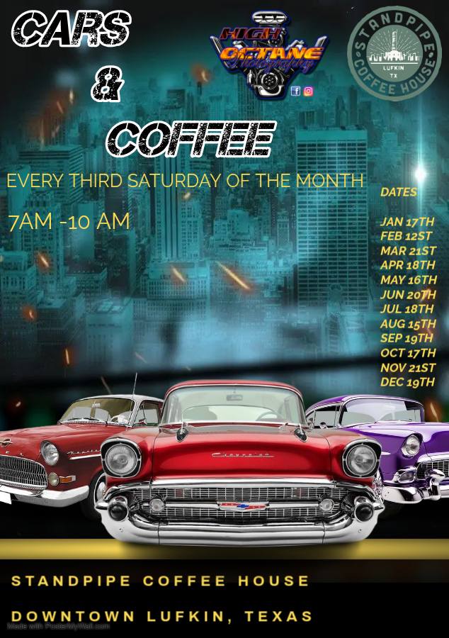 Flyer for Cars and Coffee