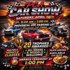 Flyer for PCA Car Show
