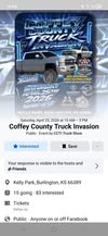 Flyer for Coffey County Truck Invasion