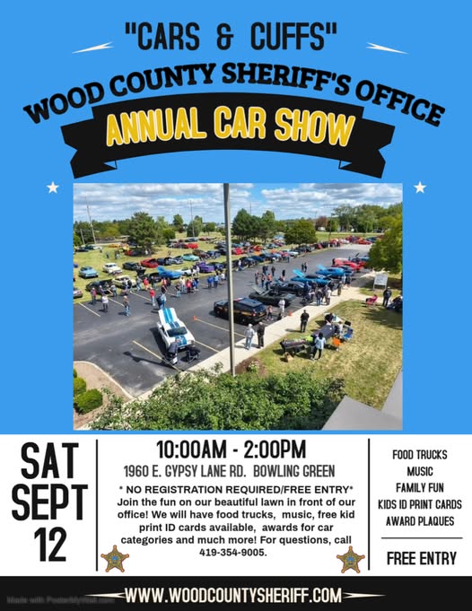 Cars & Cuffs Wood County Sheriff's Office Annual Car Show flyer