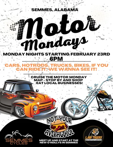 Flyer for Motor Mondays