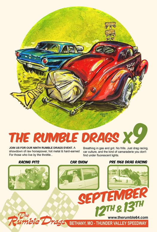 The Rumble Drags X9 flyer