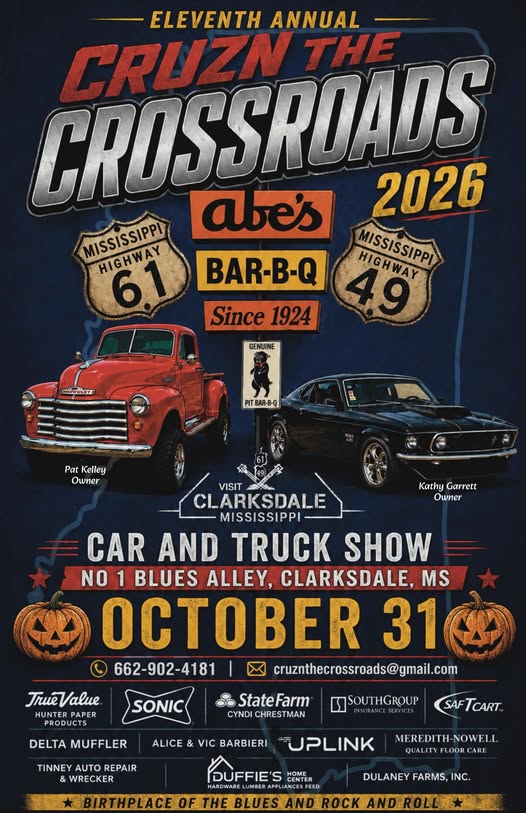 Flyer for Eleventh Annual Cruzn The Crossroads 2026