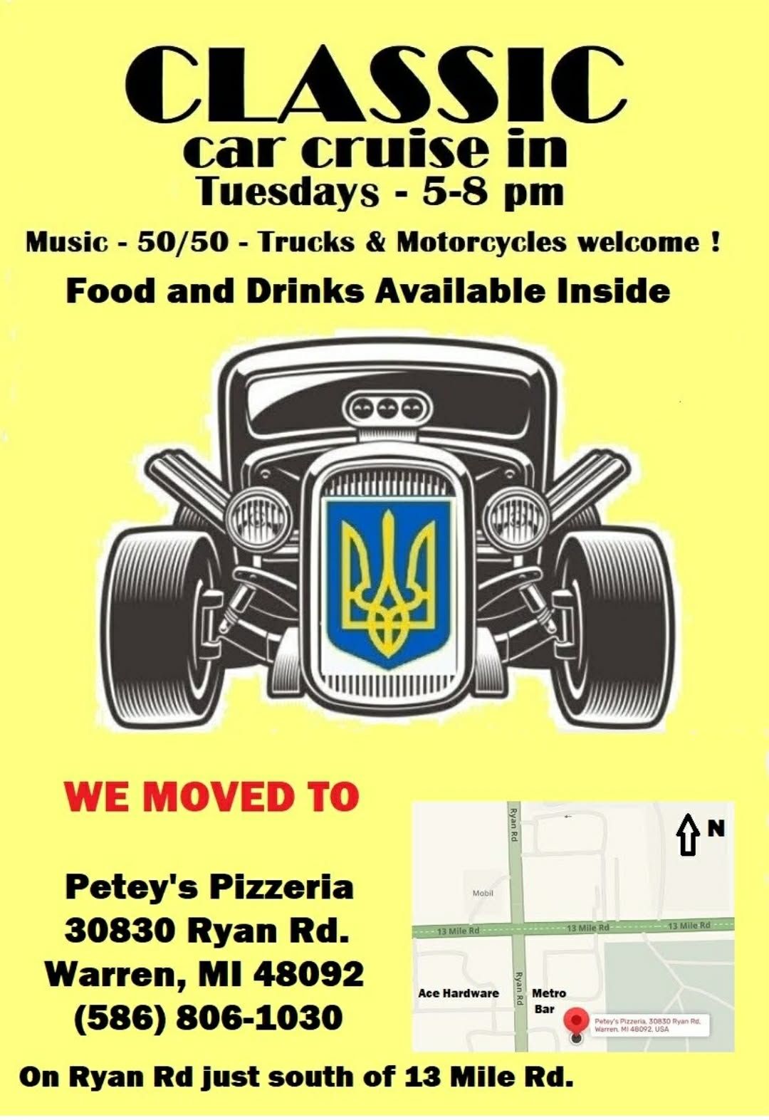 Flyer for Classic Car Cruise In