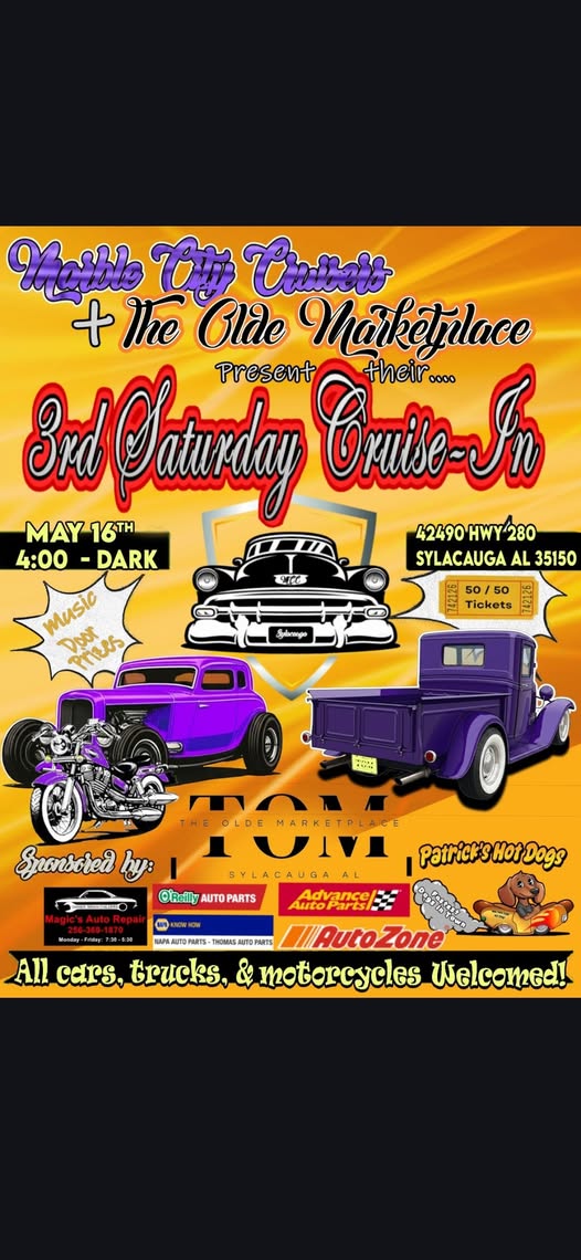 Flyer for 3rd Saturday Cruise-In