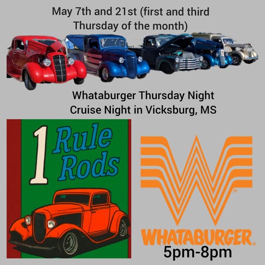 Flyer for Whataburger Thursday Night Cruise Night