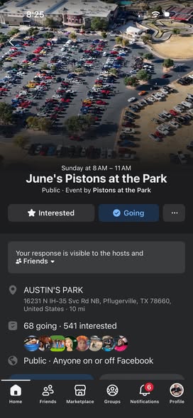 Flyer for June's Pistons at the Park