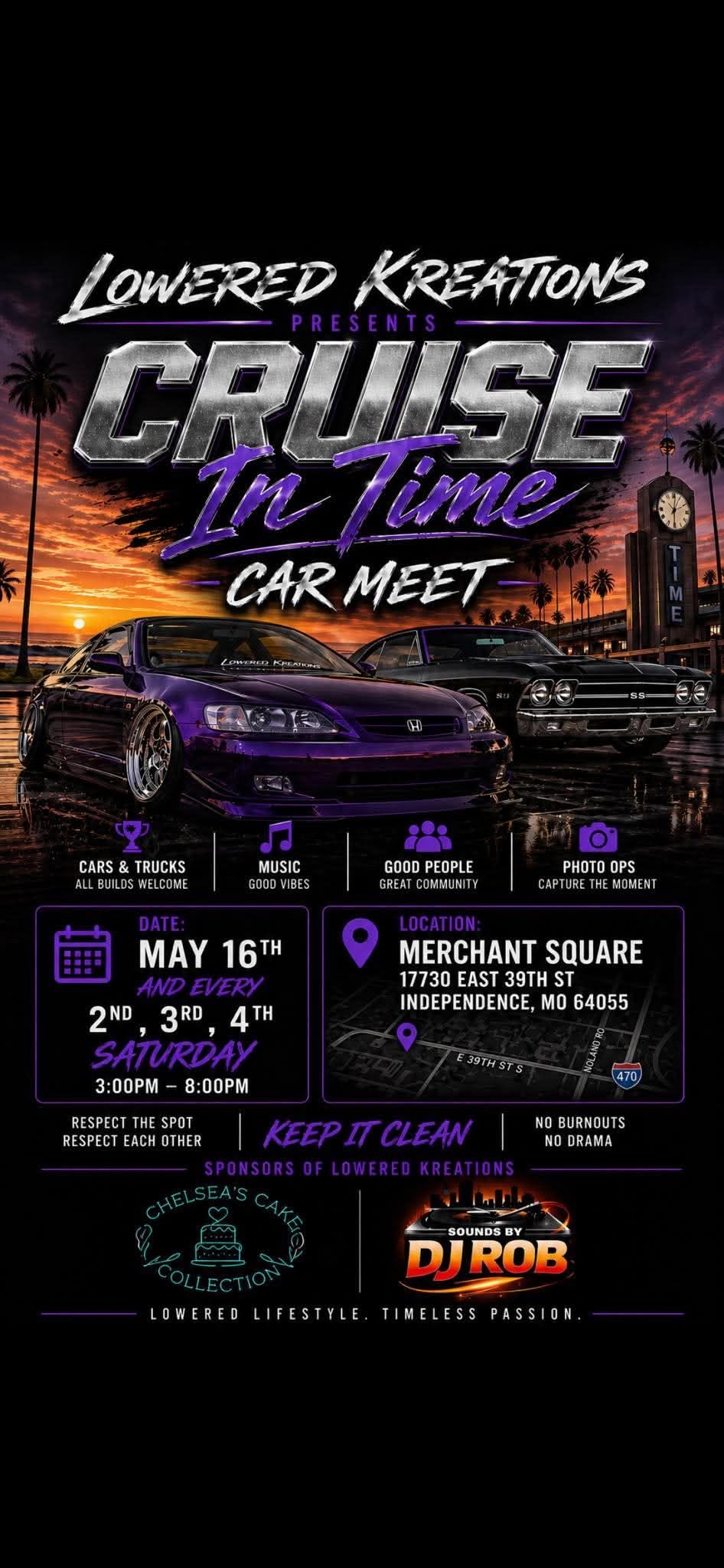 Flyer for Cruise In Time Car Meet