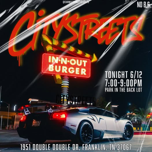 Flyer for City Streets Car Meet