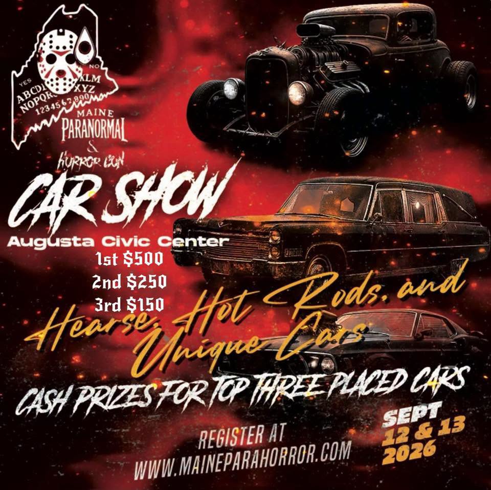 Maine Paranormal & Horror Con Car Show flyer