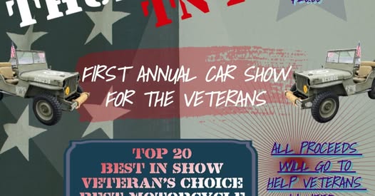 First Annual Car Show for the Veterans flyer