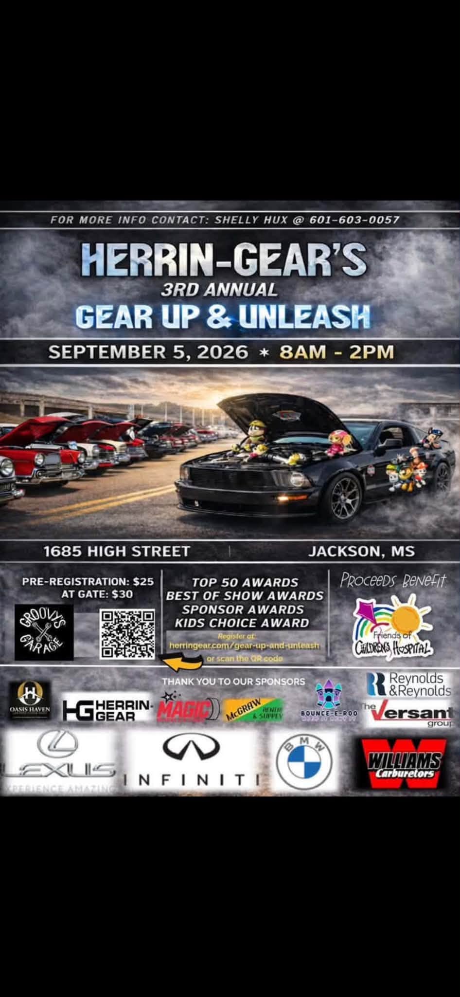 Herrin-Gear's 3rd Annual Gear Up & Unleash flyer