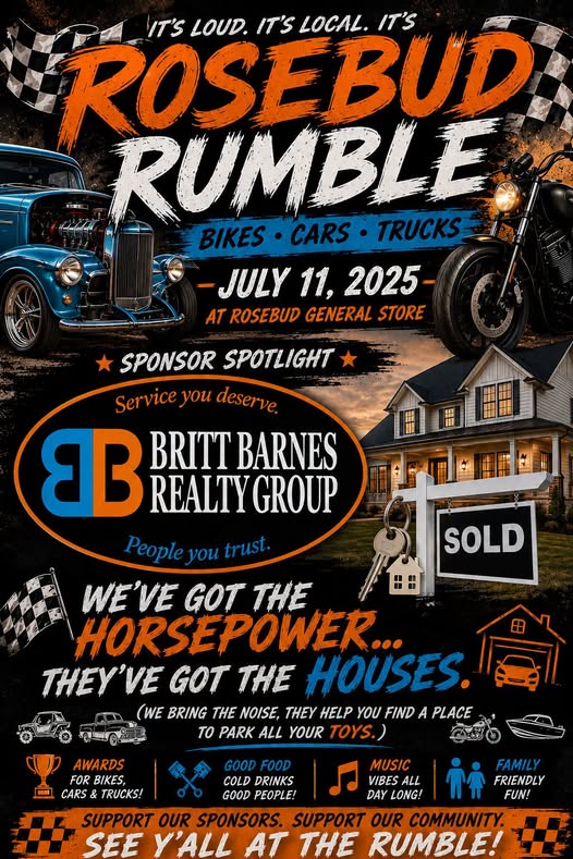 Flyer for Rosebud Rumble
