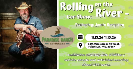 Flyer for Rolling on the River - Car Show