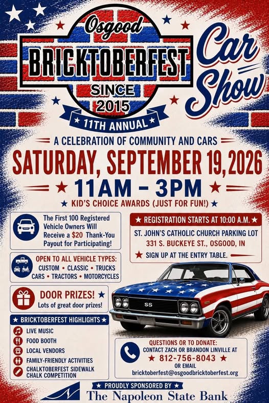Osgood Bricktoberfest Car Show flyer