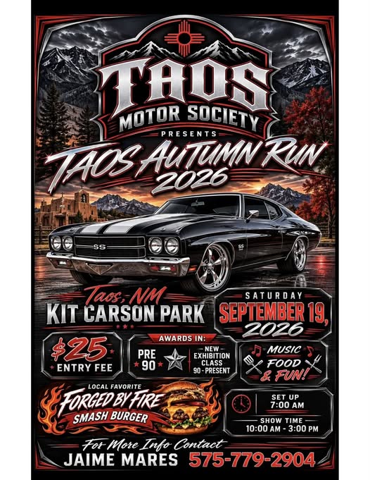 Taos Autumn Run 2026 flyer