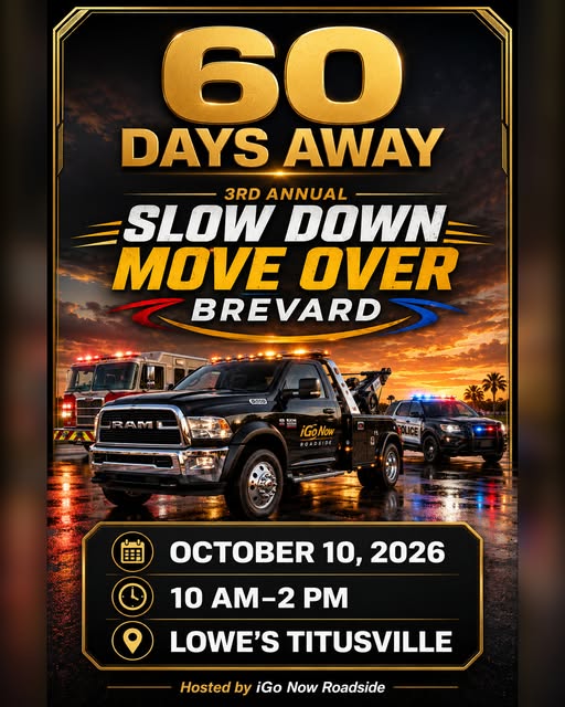 Flyer for 3rd Annual Slow Down Move Over Brevard
