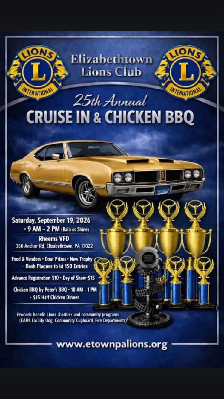 25th Annual Cruise In & Chicken BBQ flyer