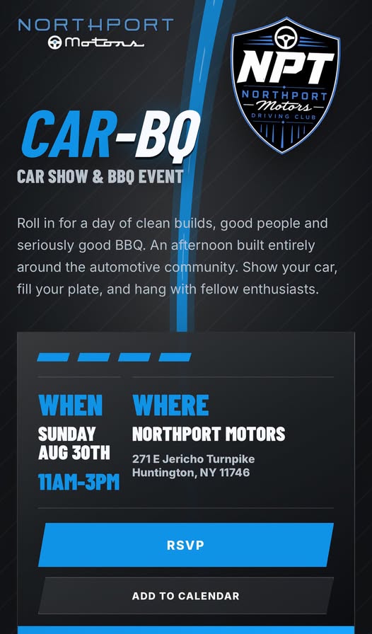 CAR-BO Car Show & BBQ Event flyer