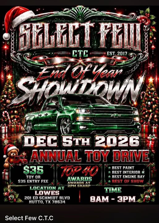 Flyer for Saloon Fam GTC End Of Year Showdown